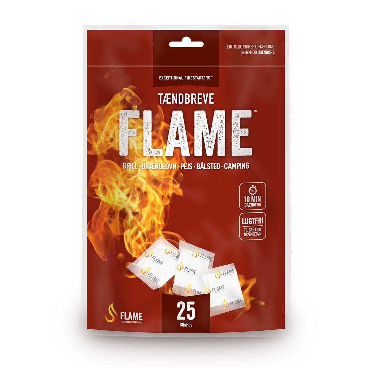 Flame tændbreve - 25 stk i pose