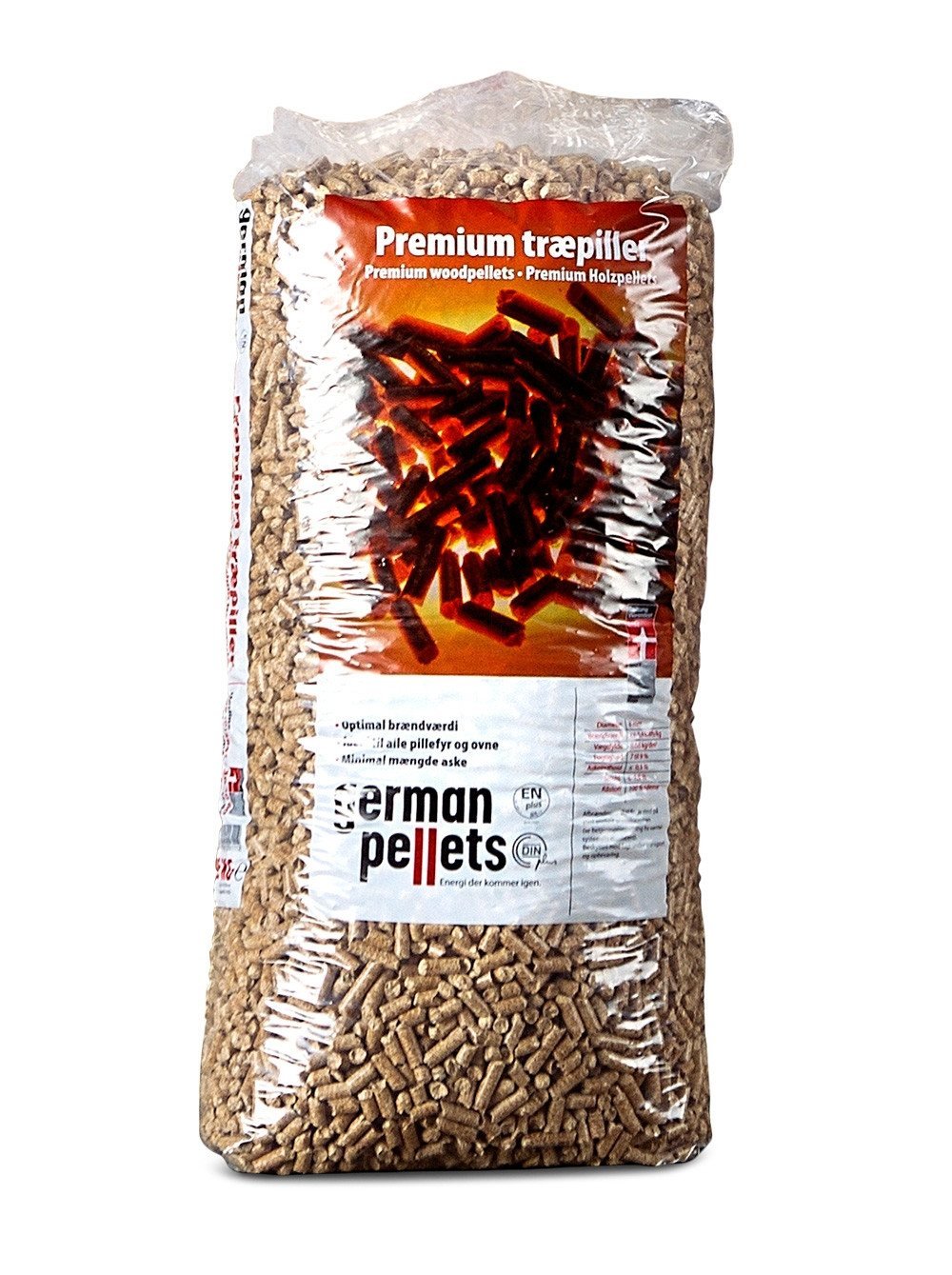 German Pellets - Premium træpiller i poser - 8 mm.
